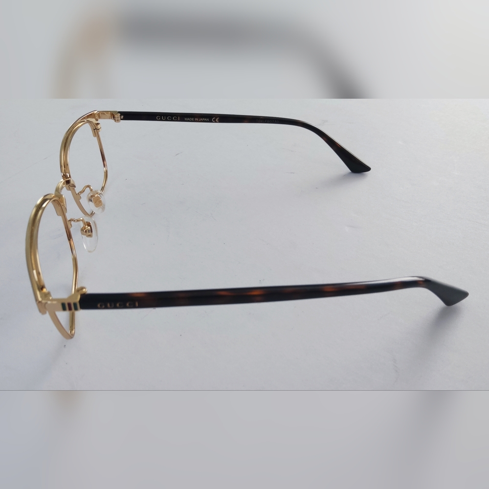 Gucci Black and Gold Frame Glasses 53-18-145 And Eyeglasses Hardshell. - Picture 7 of 11